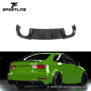 Carbon Fiber Facelift RS3 Rear Valance Lip - Audi RS3 8V Sedan 2017-2020
